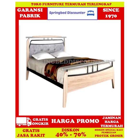 Ranjang Besi Tempat Tidur Dipan Divan Rangka Tiffany Siantano 180x200