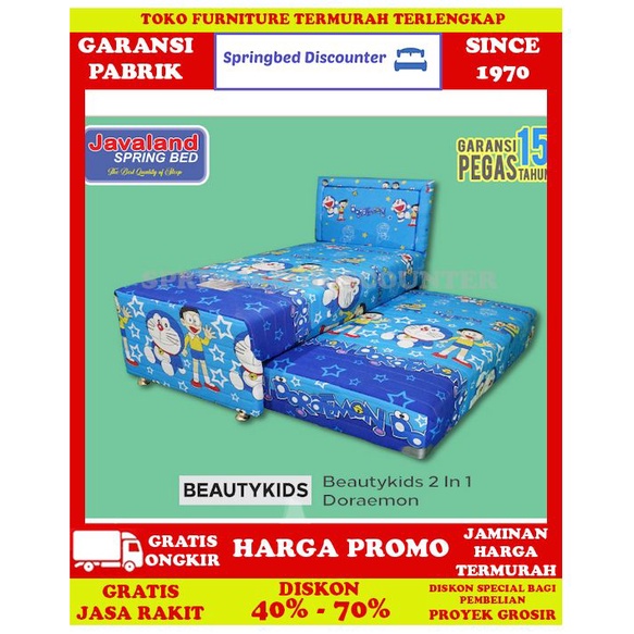 Springbed Kasur Javaland Beautykids 2in1 2 in 1 Doraemon 120x200 Set