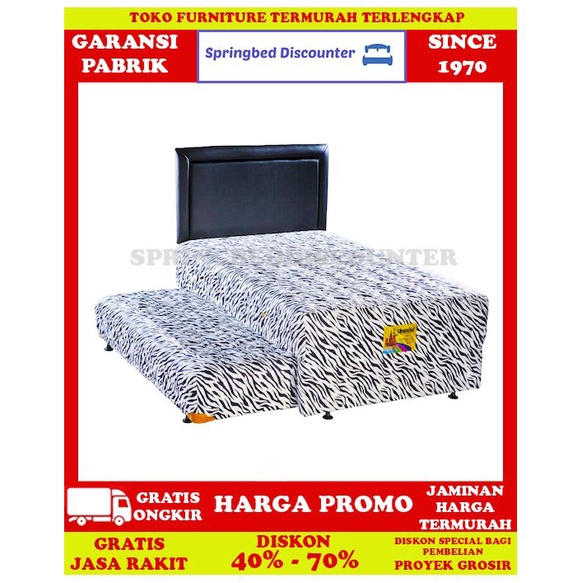 Springbed Uniland Katun Zebra HBFantasy 2in1 2 in 1 140x200 Kasur Saja