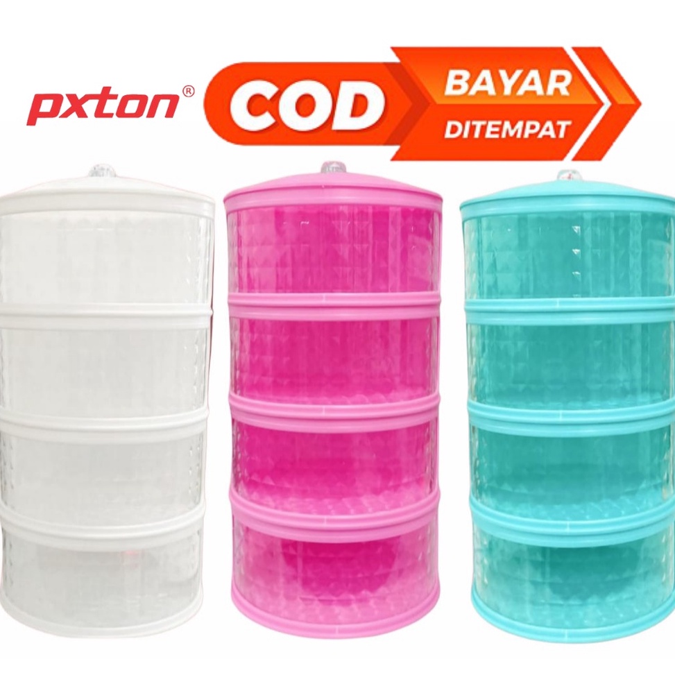 Multi-layer Rak plastik penyimpanan tempat makanan penutup tudung saji Multi-layer Rak plastik penyi