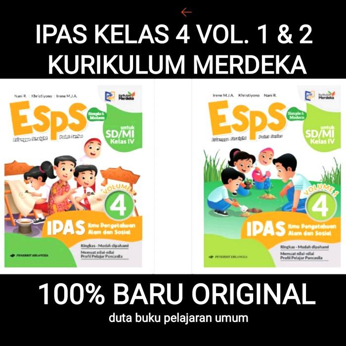 

BUKU SOAL LATIHAN ESPS IPAS KELAS 4 SD/MI KURIKULUM MERDEKA ERLANGGA Best Seller