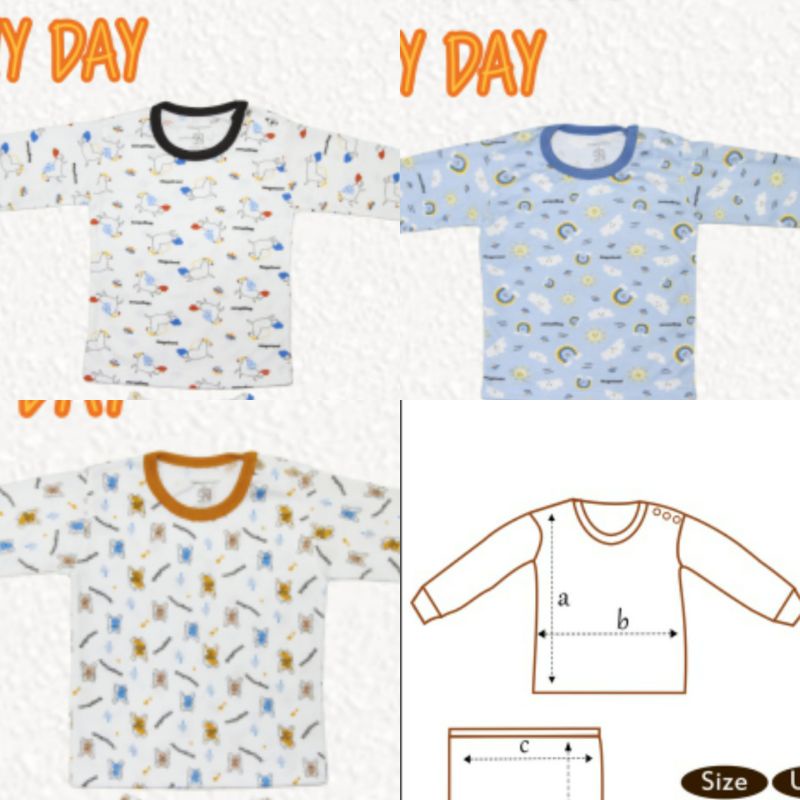 Nagatomi Stelan Anak Bayi Baju Oblong Celana Panjang Rib