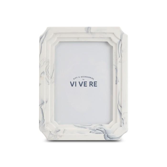 VIVERE Photo Frame Deco Marble White 5X7INCH - Bingkai Foto