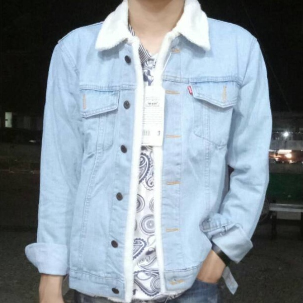 [KODE LDEEC] SHERPA DENIM - JAKET JEANS SHERPA PRIA