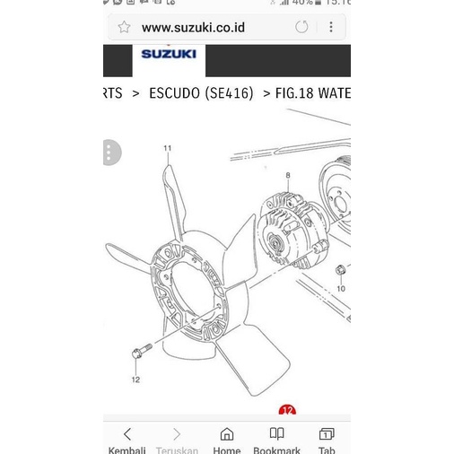 Visco Fan Vitara Escudo Sidekick / Fan Clutch Vitara Escudo Sidekick