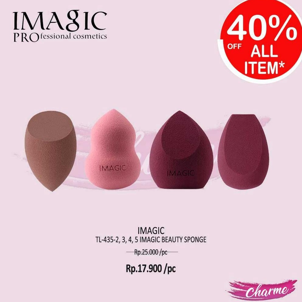 ↔ (READY & ORI) IMAGIC Beauty Blender Sponge Spons Makeup TL435 TL 435 Diskon