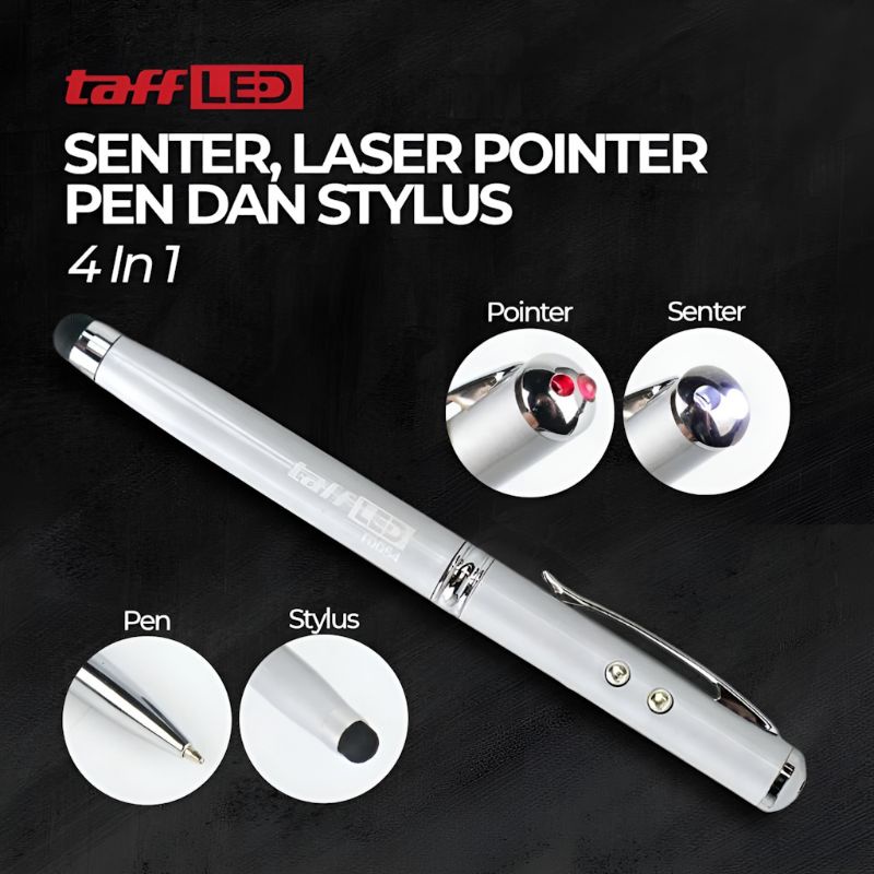 

Pulpen Laser Pointer Senter Stylus Pen 4 in 1 Multifungsi TAFFLED T0054