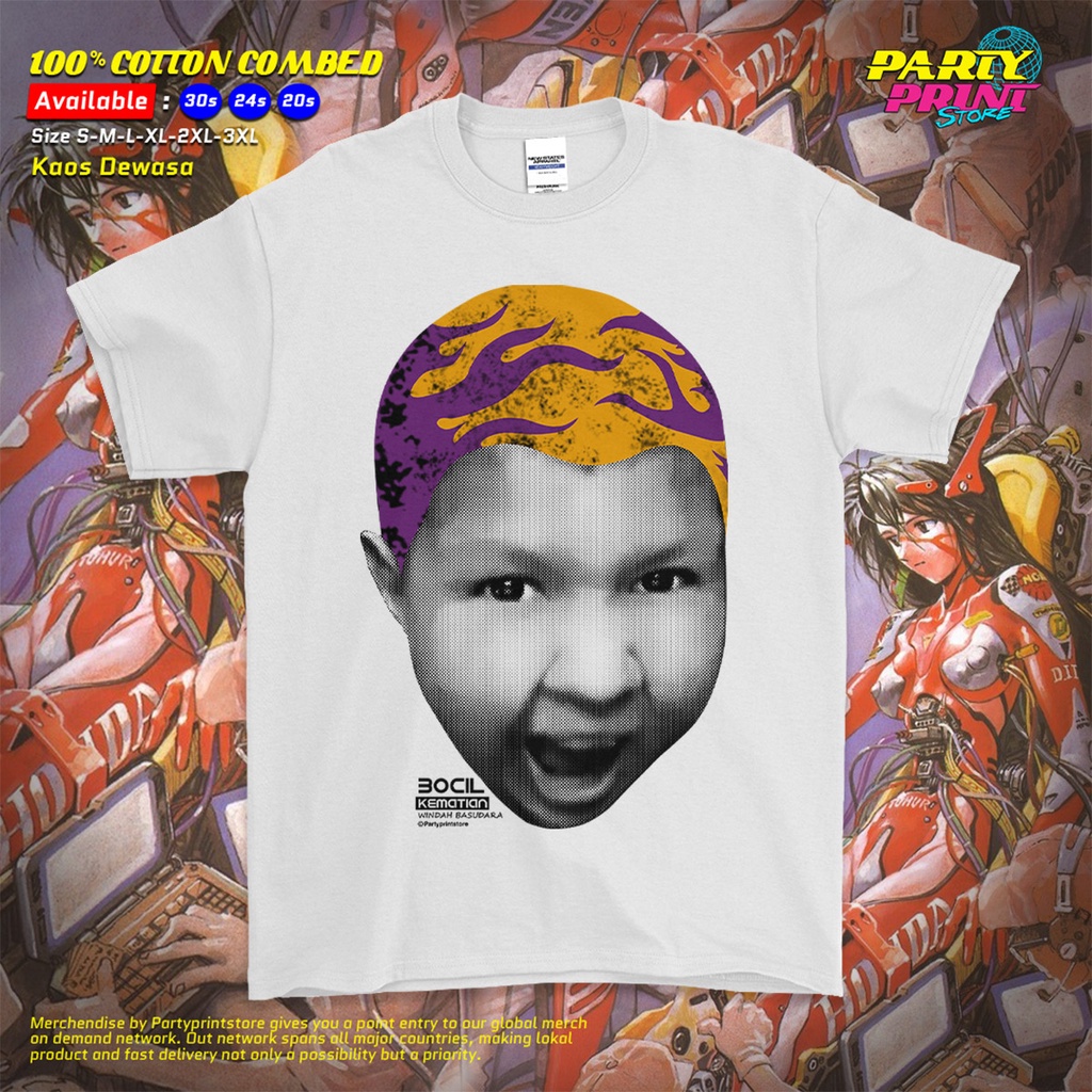 Partyprintstore Kaos Pria Viral Nasional Windah Basudara Bocil Kematian Bootleg