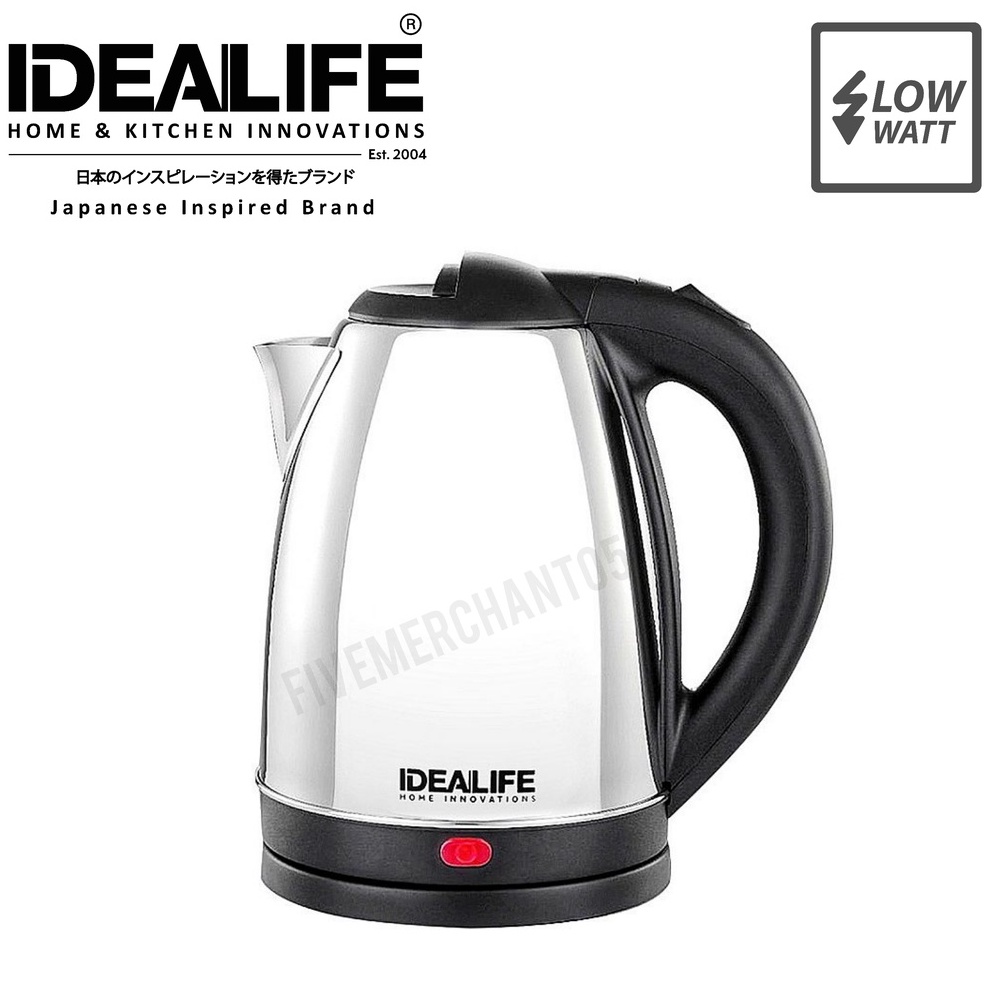 Modern.. Teko Listrik Idealife IL 110 1,8 Liter Low Watt Electric Kettle IL-110 Pemanas Air Otomatis