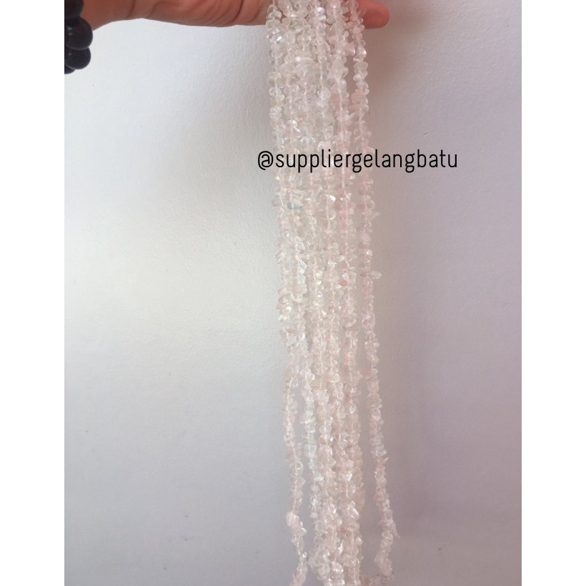 {KP.23Jn23ᴹ} kerikil Batu alam white quartz kuarsa putih 1cm kilap aksesoris craft bahan supplier gr