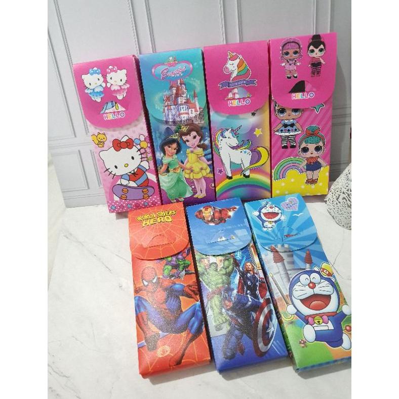 

Recomend (12pc) kotak pensil rakit /tempat pensil buat sendiri/kotak pensil karakter rakit/pencil case .,