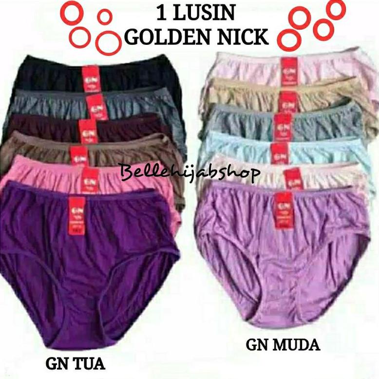 (BISA COD) CELANA DALAM LUSINAN GOLDEN NICK / CD WANITA LUSINAN GOLDEN NICK TER 