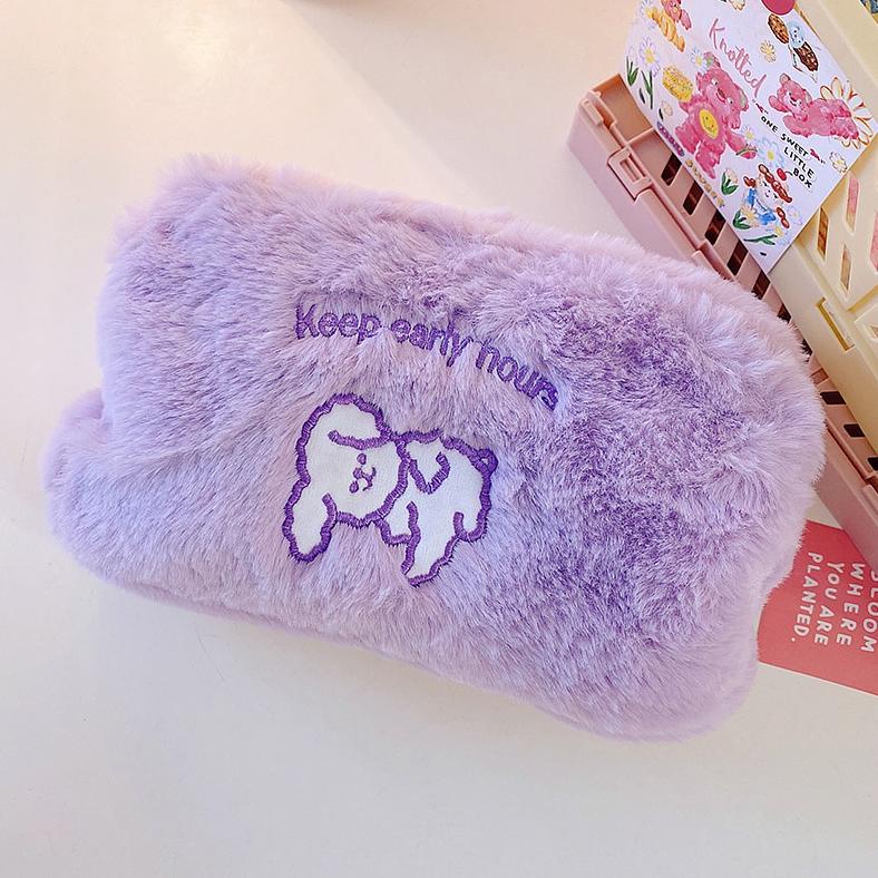 

Kekinian - Tempat Pensil Bulu/ Pouch Make Up Bulu Motif Large ,,