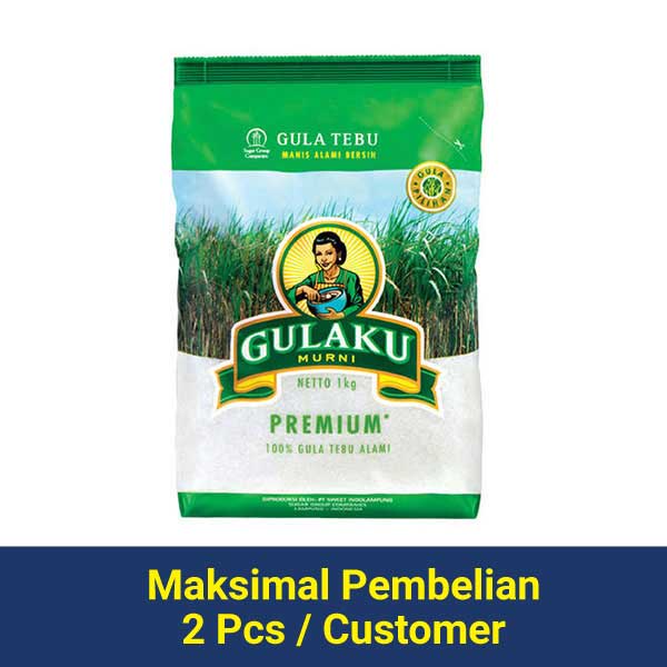 

GULAKU GULA TEBU PREMIUM PUTIH 1 KG