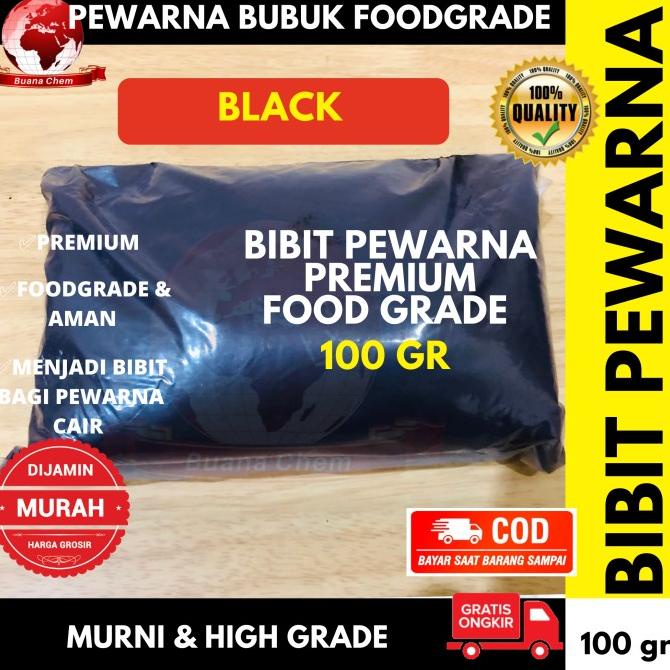 Pewarna Makanan Bubuk Hitam / Pewarna Makanan Black 100gr