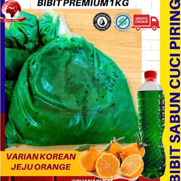 

Sabun Cuci Piring / Bibit Biang Sabun 1 KG Korean Jeju Orange