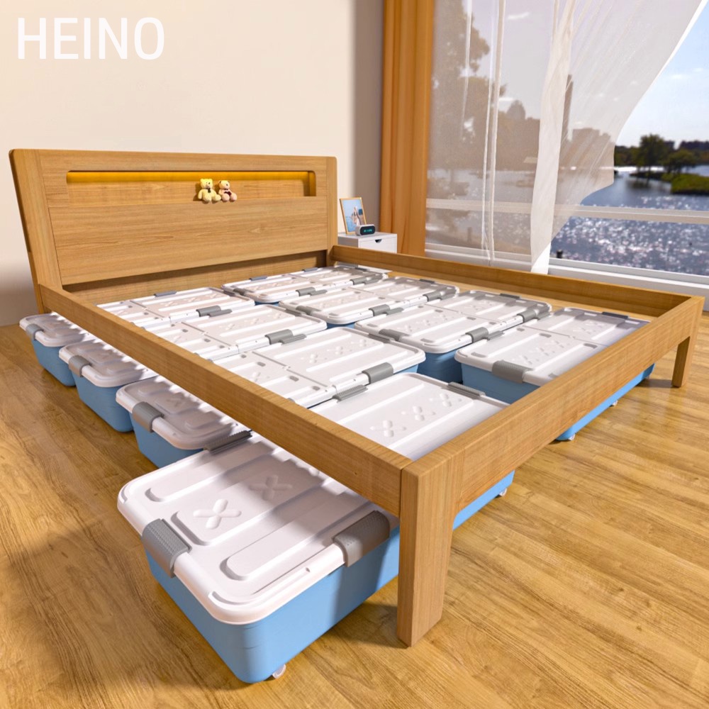 HEINO Kotak Penyimpanan Serbaguna Di Bawah Tempat Tidur Container Box Folding Box Bukaan Samping Box Container Plastik Box Baju Kotak Penyimpanan Folding Storage Box Organizer