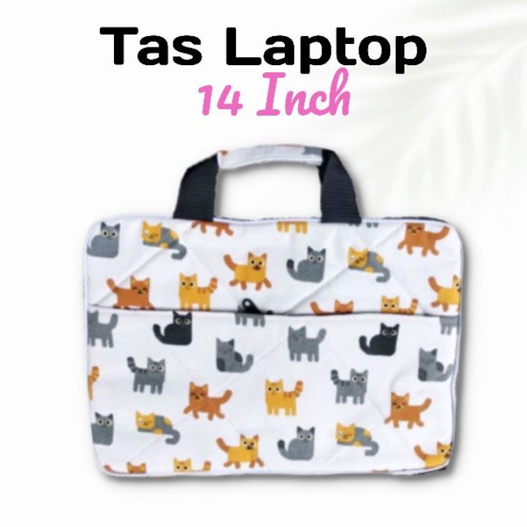 [KODE AFP7T] Tas Laptop Wanita Jinjing 14 Inch Asus Acer Lenovo HP/Tas Laptop Kanvas Murah