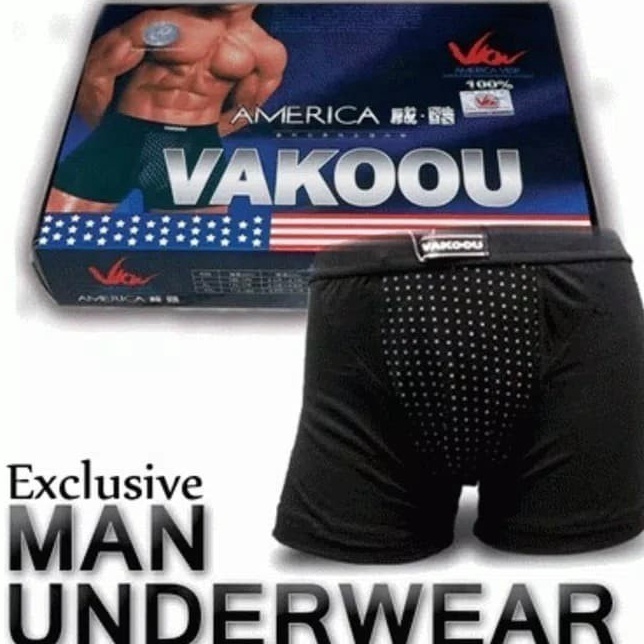 [KODE QR7LD] BAROKAH GAMIS CD VAKOOU USA CELANA DALAM MAGNET BOXER KESEHATAN PRIA ( TANPA DUS ) vako