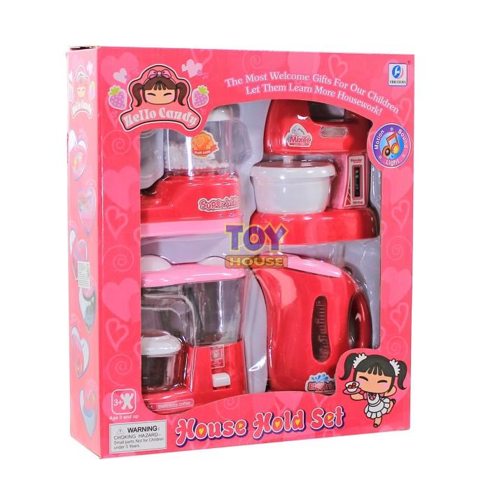 Terlaris Mainan Mixer Blender Juicer Teko House Hold Set Pink - Mainan Memasak