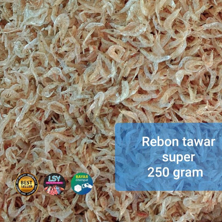 

【MEGA SALE】 udang rebon tawar super ( asli tawar ) 250gr