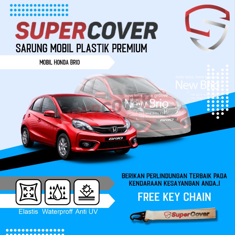 Sarung Mobil HONDA BRIO SuperCover Premium, Cover Mobil Plastik Transparant Super Cover Sarung Mobil