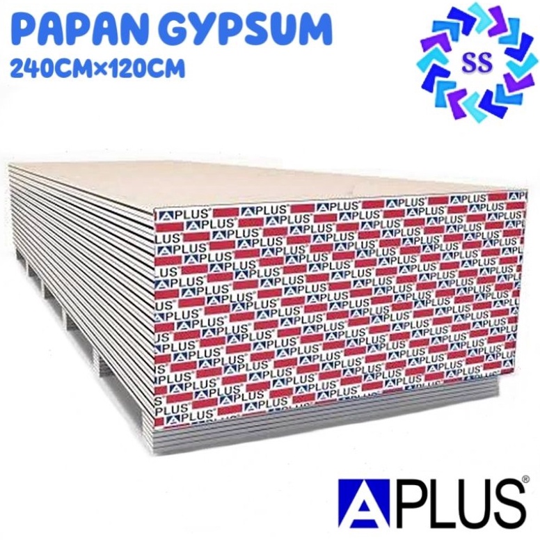 Harga Promo.. PAPAN PLAFON GYPSUM-G-PLUS 9MM (120CM X 240CM) GFM