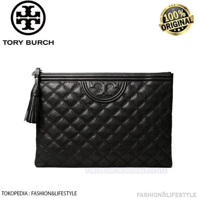 Tas Tb Clutch Fleming Soft Distressed Pouch Black