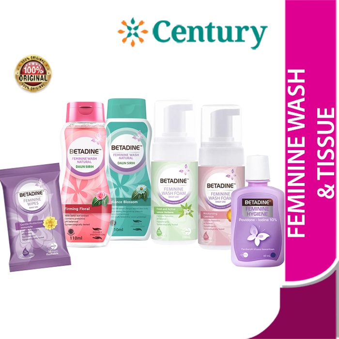 Betadine Feminine Wash Hygiene / Fresh&Active / Moist Calendula / Solution Hygiene / Betadine Wipes