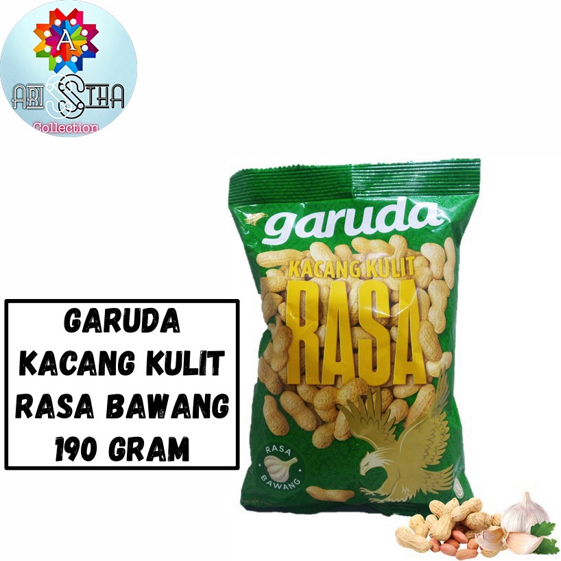 

Kacang Kulit Garuda Roasted Peanuts Rasa Bawang 190 Gram