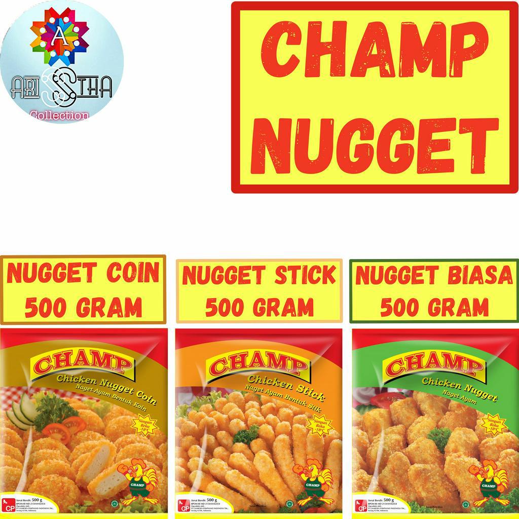 

Champ Chicken Nugget 500 Gram - Biasa - Coin -Stick