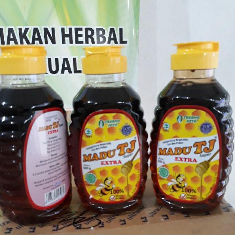 

Madu TJ super extra 500 gram - madu murni plus royal jelly dan bee pollen Best Seller