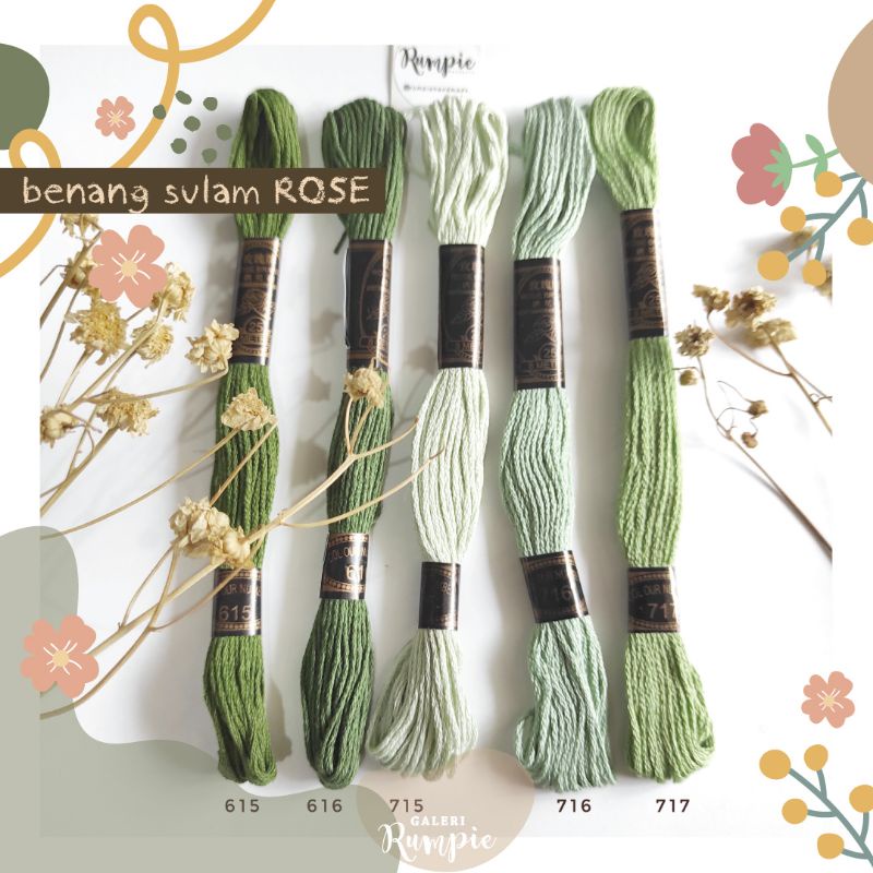 [ROSE] Benang Sulam Embroidery Rose - Hijau (Katalog III)