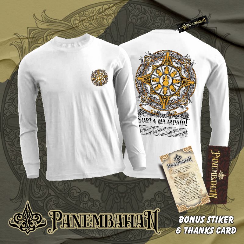 KAOS JAWA SURYA MAJAPAHIT PANJANG HITAM /PUTIH