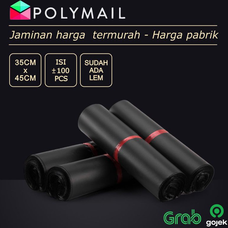 

Seller POLYMAILER ±100PCS 35x45CM HITAM SUPER EKONOMIS PLASTIK POLYMAILER ECO BLACK CA0