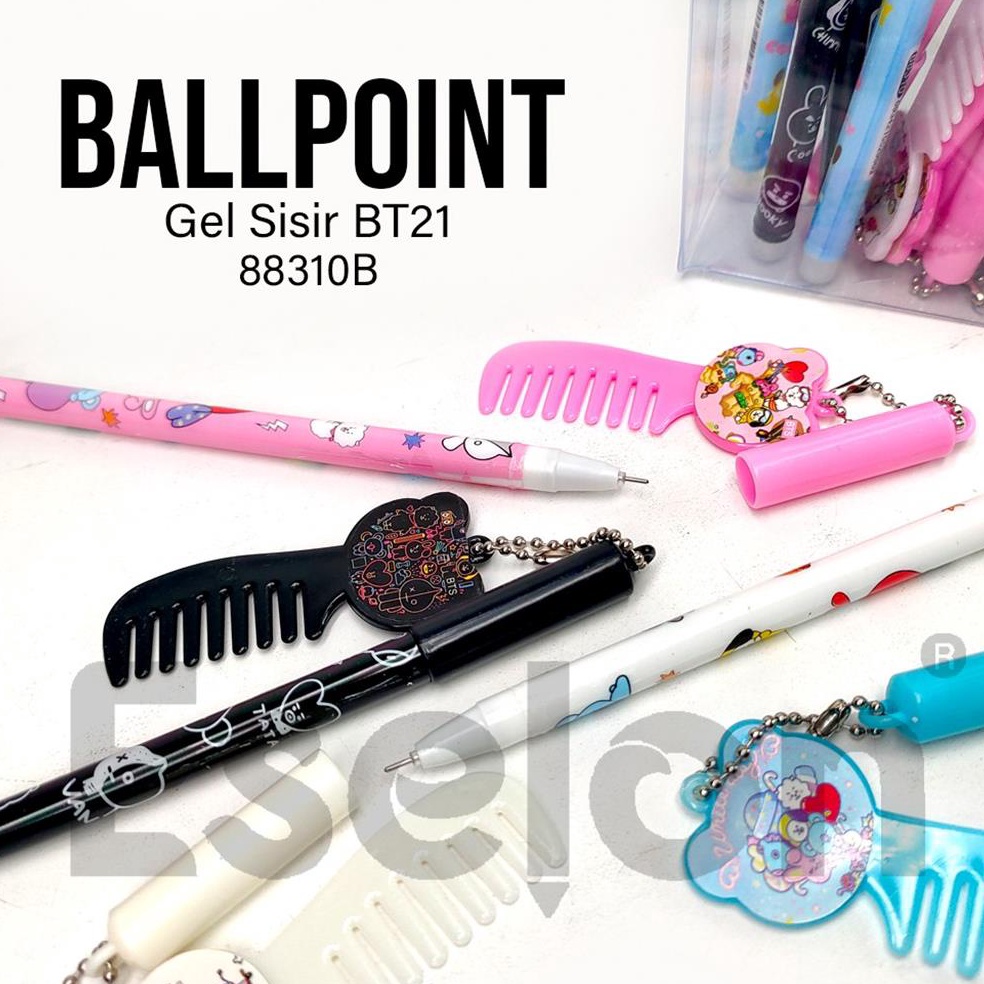 

Sale 12pcs pulpen Gel BT21 Sisir 88310 / 1pack Pulpen Fancy 58