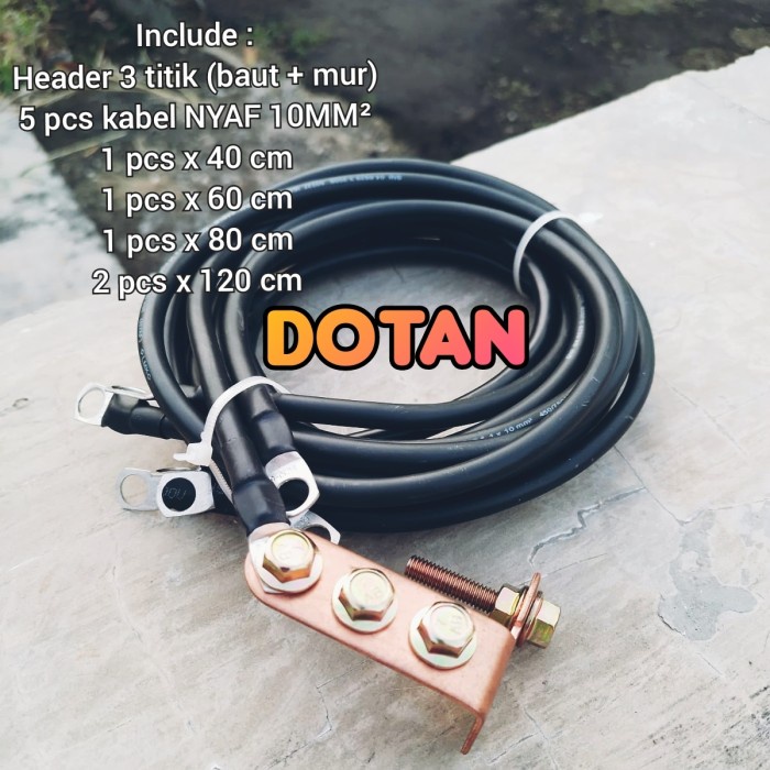 Terlaris 3 Titik 5 Kabel Nyaf 10Mm Ground Wire Kit Kabel Grounding Mobil