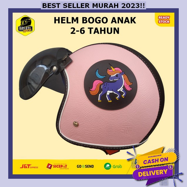 Helm Anak Laki Laki Usia 2-12 Thn Hellem Kids Lucu Aman Helm Anak Perempuan Heleme Murah Karakter He