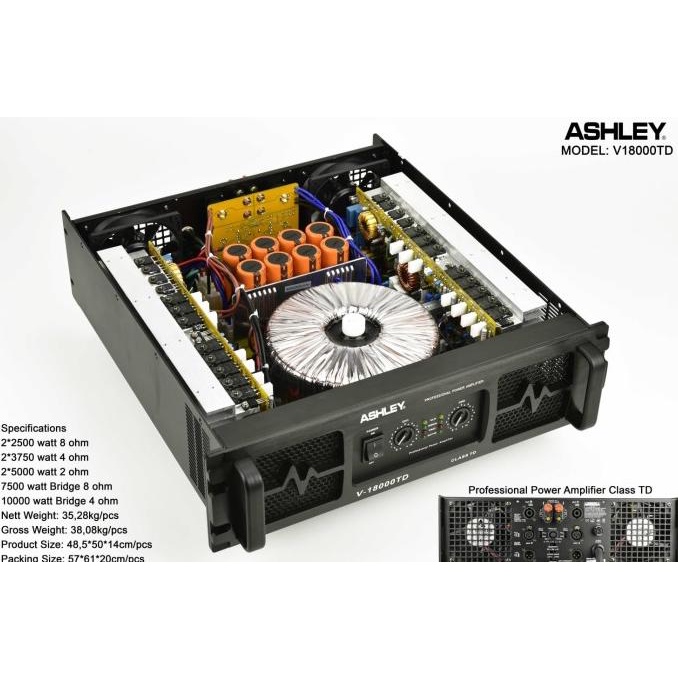 Power Amplifier Ashley V18000 TD/V 18000 TD / V18000TD / V 18000TD