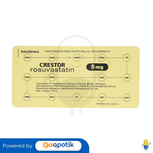 CRESTOR 5 MG STRIP 15 TABLET