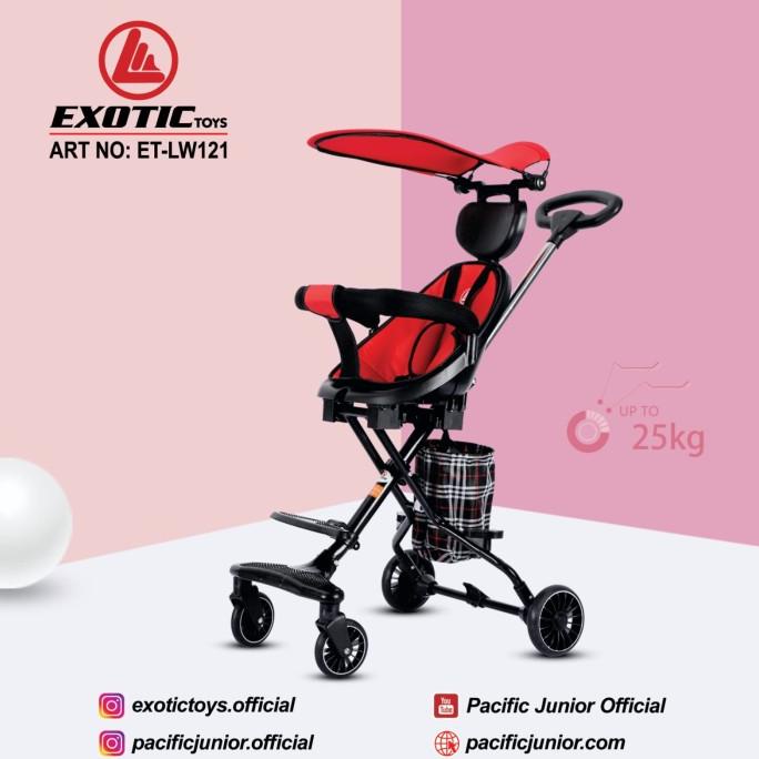 Dorongan Anak Exotic LW-121 Magic Stroller Dorongan Bayi Canopy