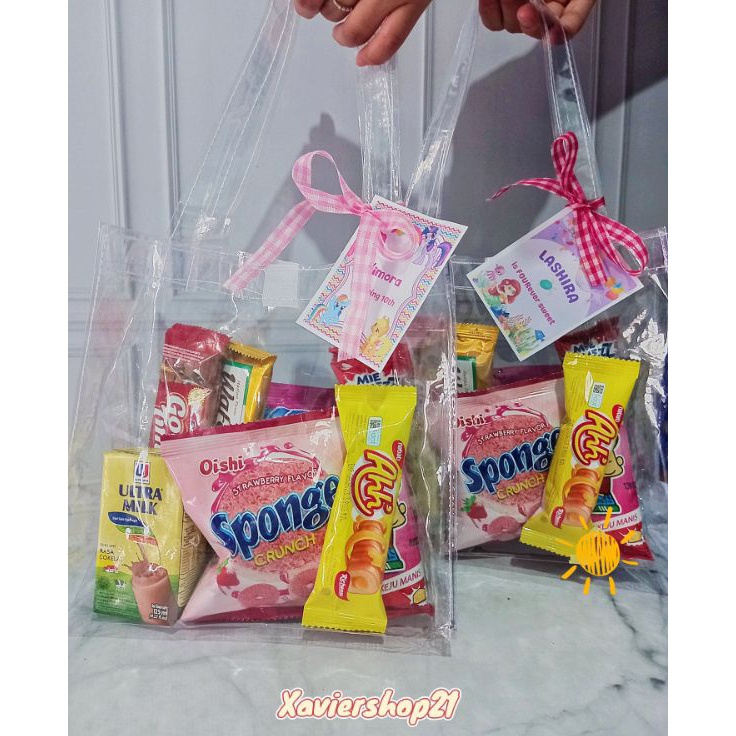 

DISKON!!!!!!!✅ Paket snack KEMASAN TAS MIKA (FREE CARD)