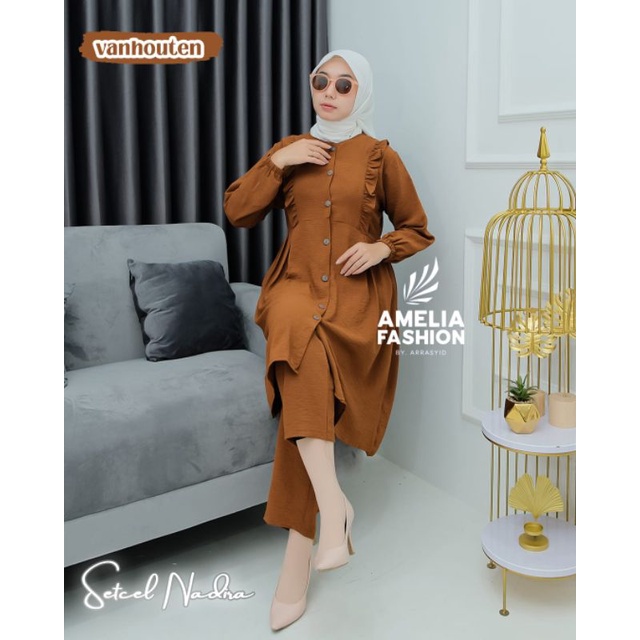 SETCEL NADIRA ORIGINAL AMELIA FASHION BY ARRASYID/SETCEL AMELIA/SETCELANA WANITA