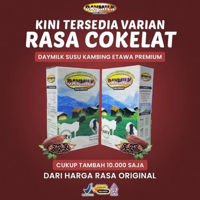 

Daymilk Rasa Coklat/Susu Kambing Daymilk Rasa Coklat 200gr