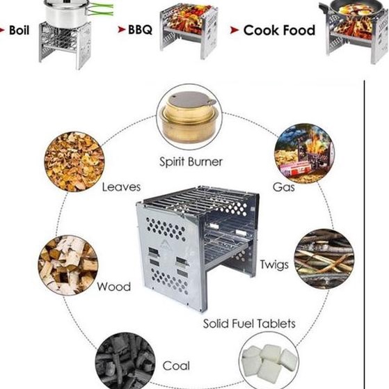 Kompor Kayu Bakar Katla Vidarofn Wood Stove Tungku Lipat Outdoor