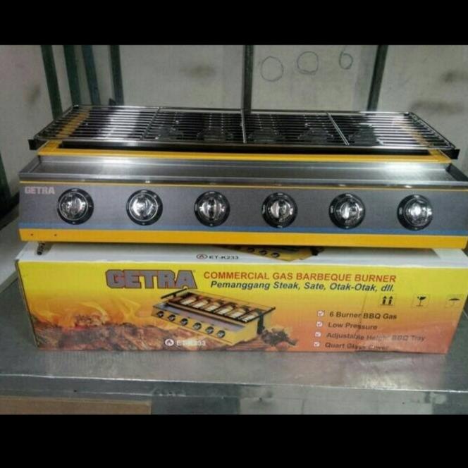 Mesin Panggangan 6 Tungku Sosis Bakar Ayam Ikan Sate Kompor Panggang