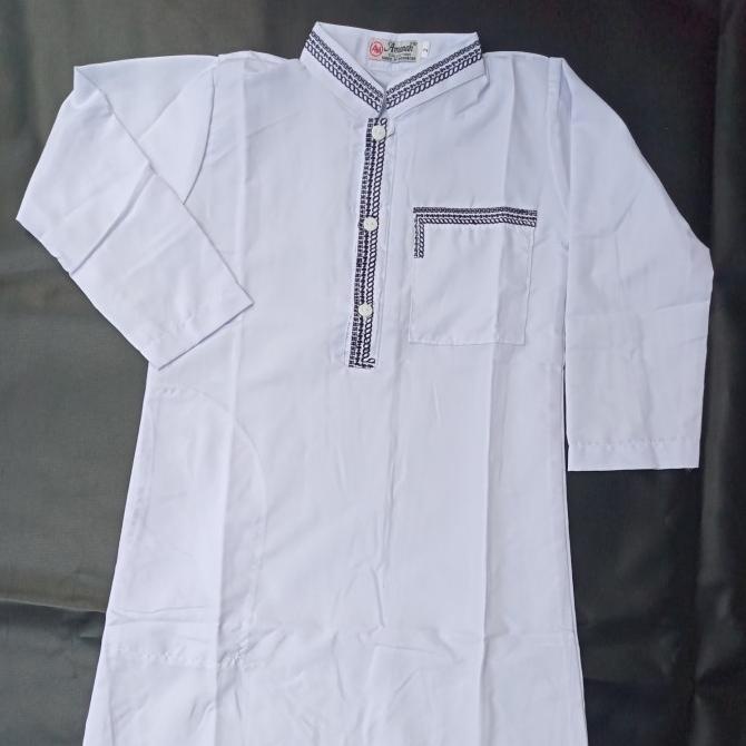 Koko gamis jubah anak laki laki putih hitam