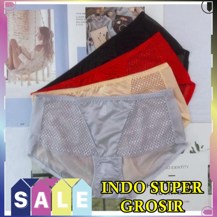 CELANA DALAM SATIN TRANSPARANT RENDA WANITA TERAWANG SEXY BEST QUALITY !!
