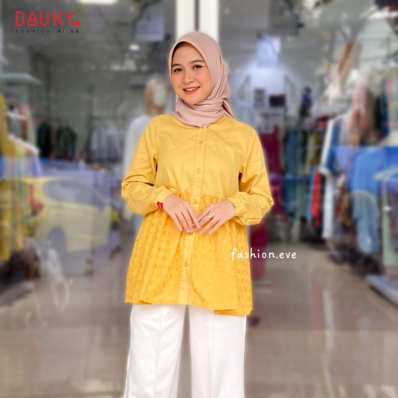 TUNIK DAUKY S TUNIK TEXTURED FRILL TUNIK DAUKY TERBARU DAUKY TUNIK TUNIK ELZATTA PROMO TUNIK ELZATTA