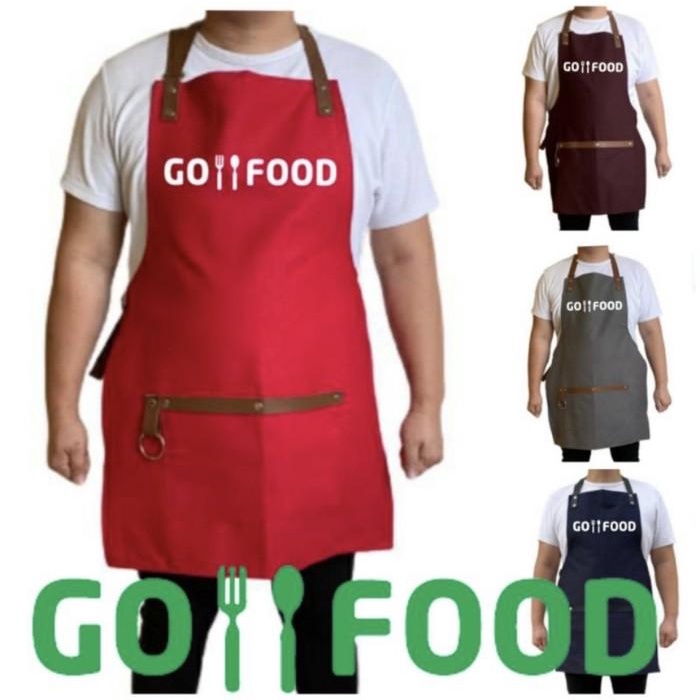 Celemek Gofood - Go Food - Grab Food - Grabfood - Apron -Clemek Masak